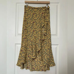 MAX STUDIO faux-wrap  skirt